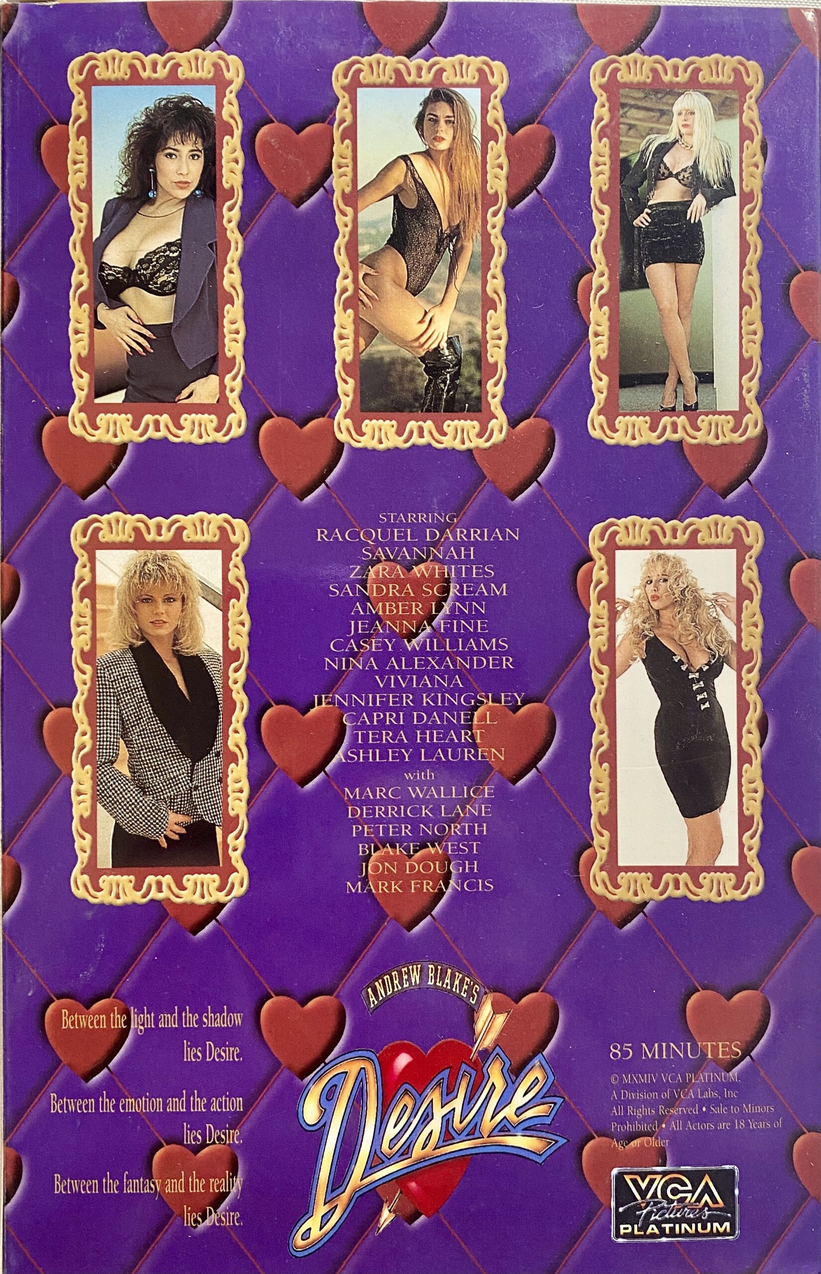 Andrew Blake's Desire 90'S Adult XXX VHS *Raquel Darrian* - Image 2