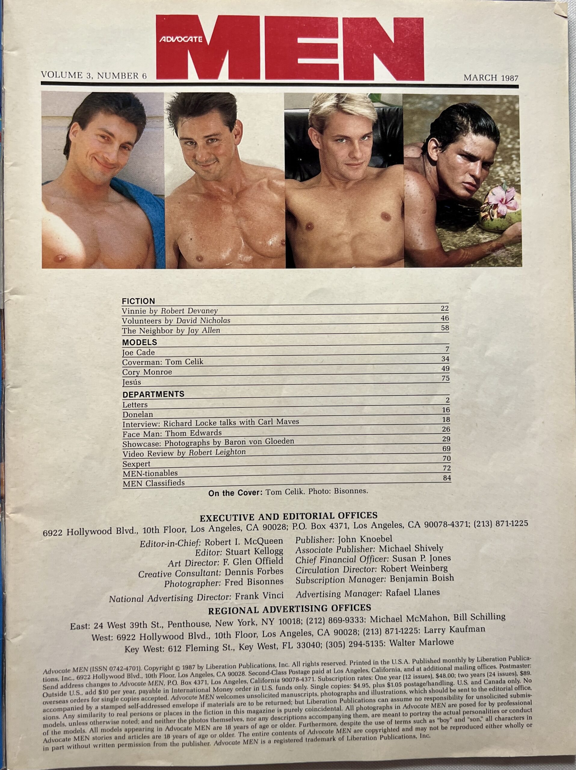 Advocate Men March 1987 Gay Adult Mens Magazine - Image 2