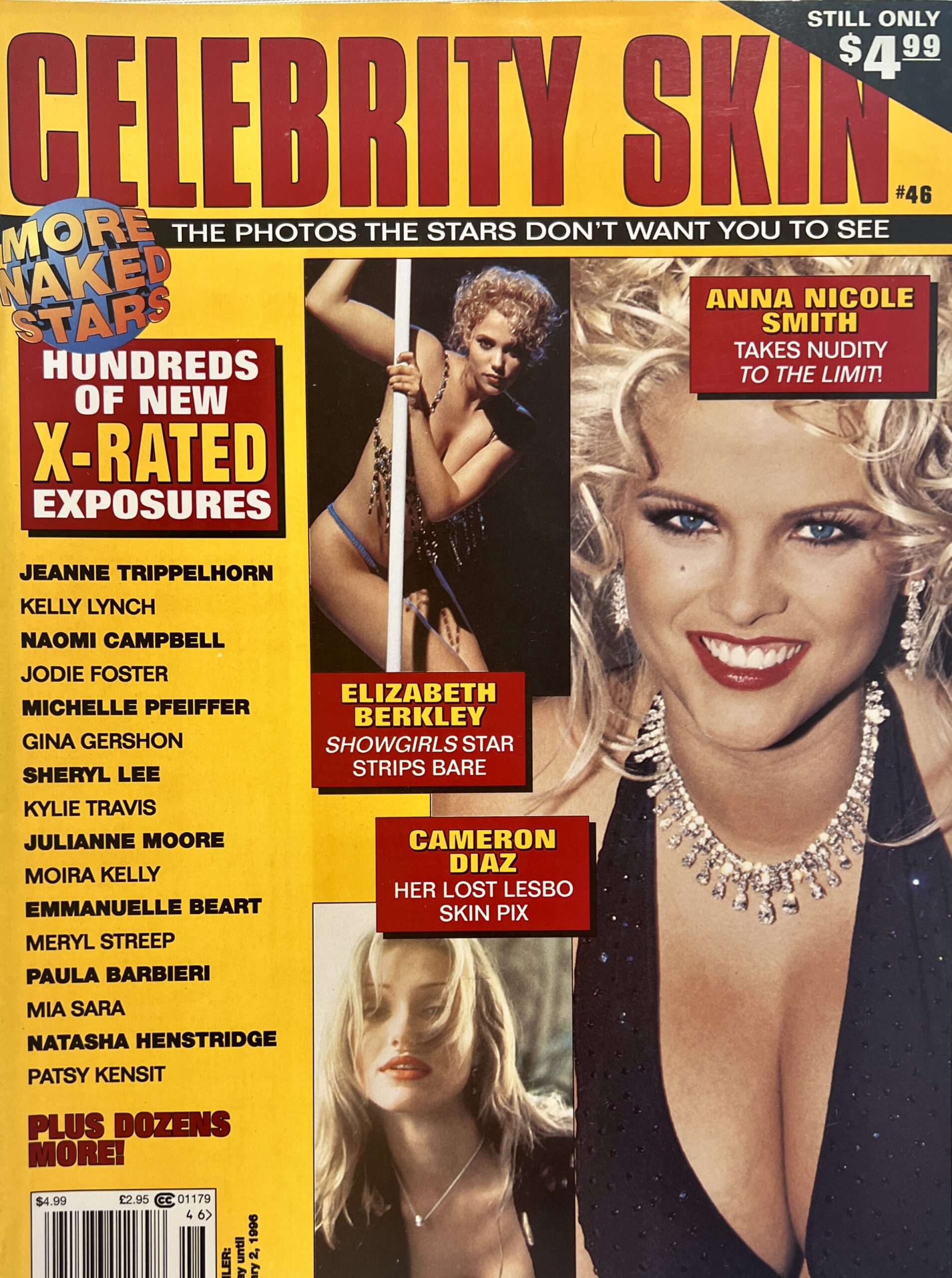 Celebrity Skin January 1996 Adult Mens Magazine *Anna Nicole*