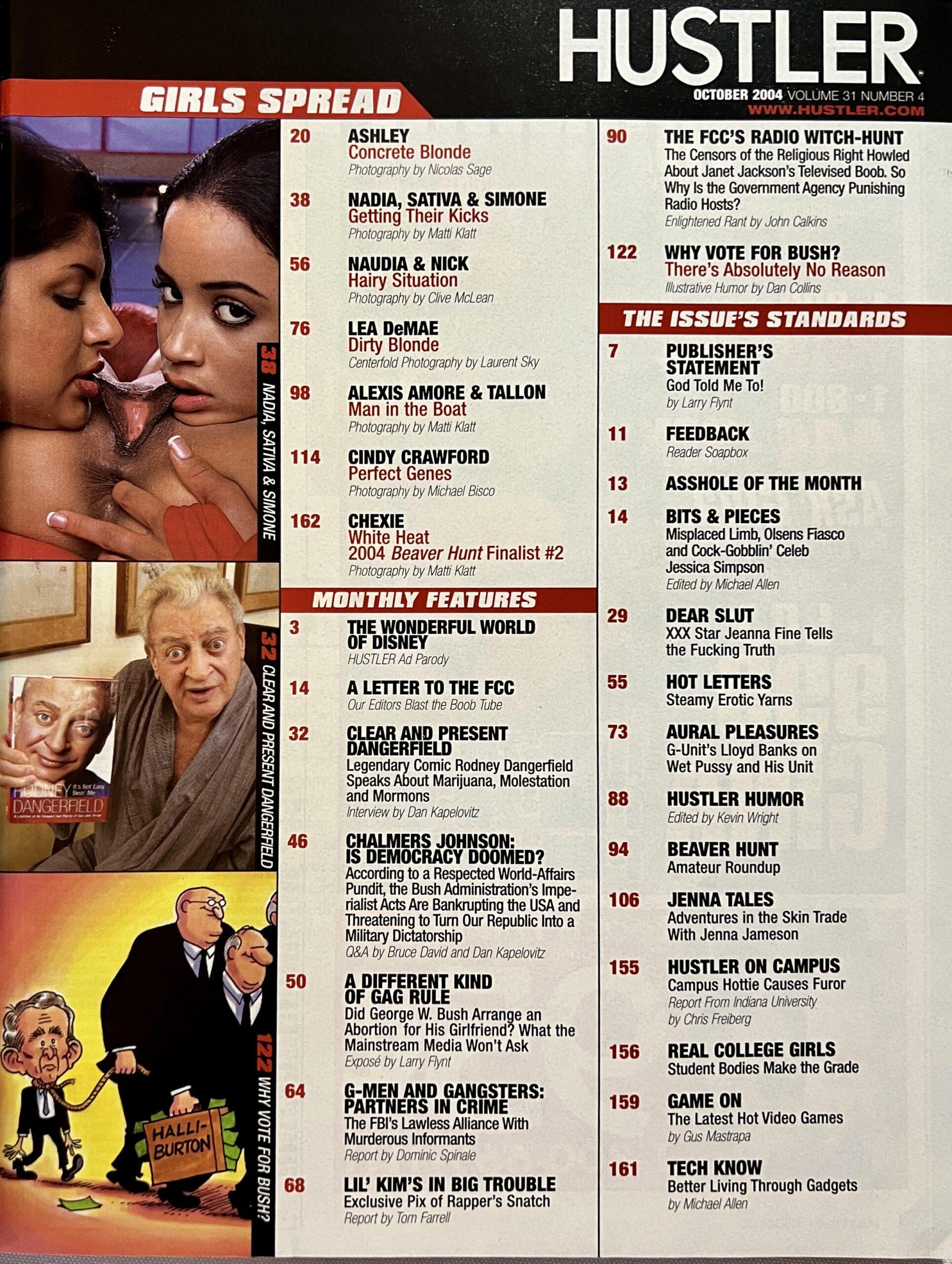 Hustler October 2004 Adult Mens Magazine - Image 2