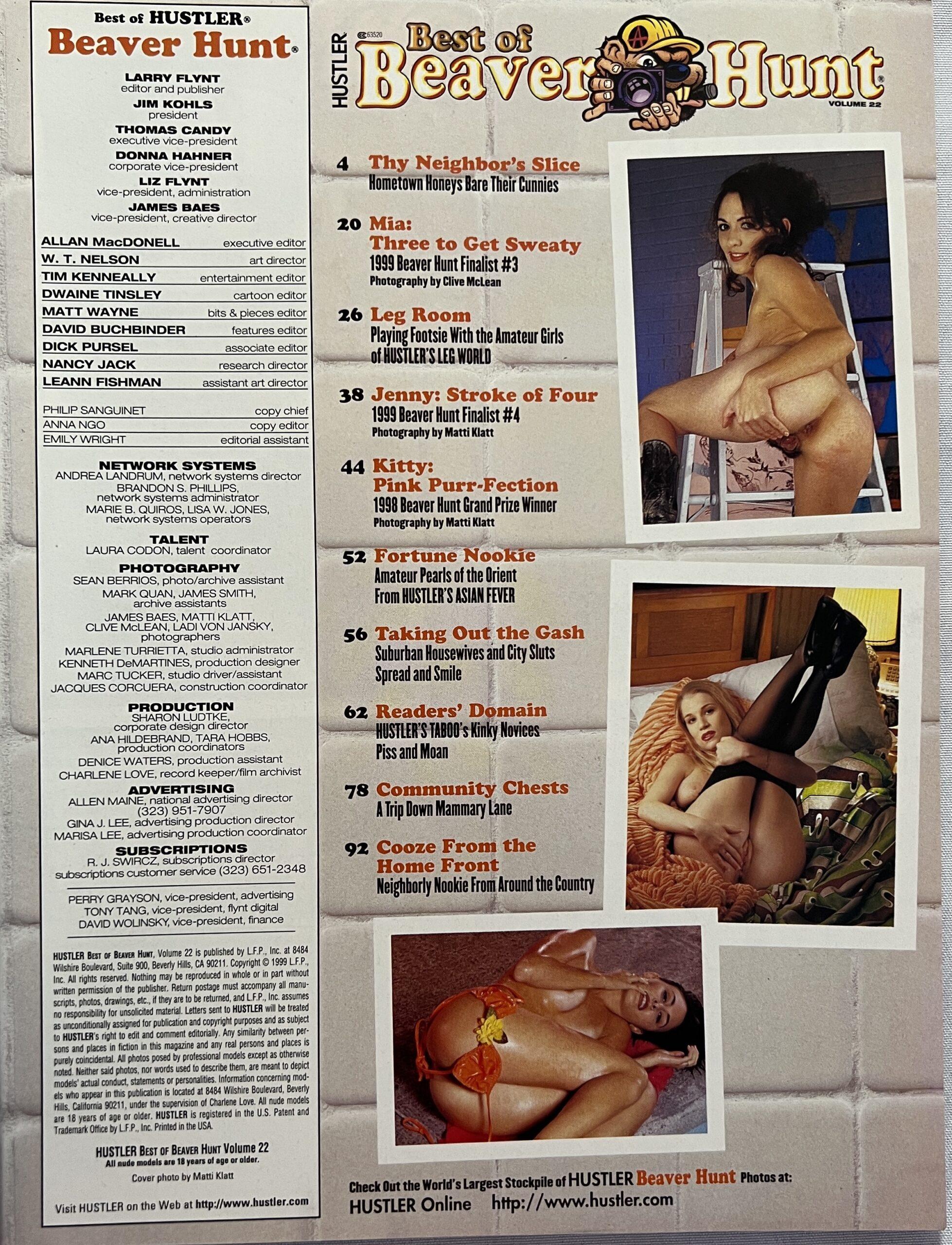 Best Of Beaver Hunt 1999 Adult Men's Magazine - Image 2