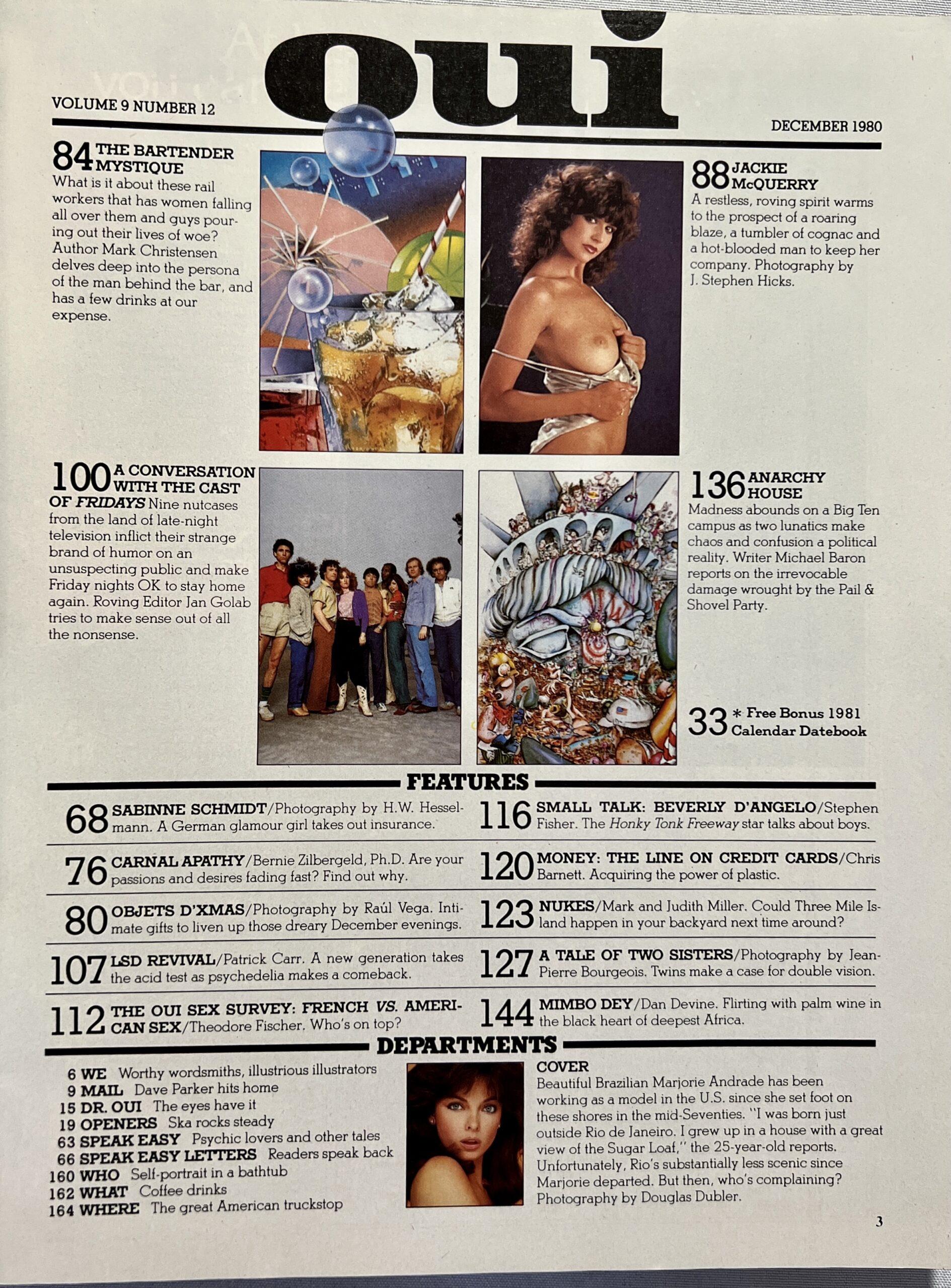 Oui December 1980 Adult Men's Magazine *Oui Datebook Included NEVER Opened* - Image 2