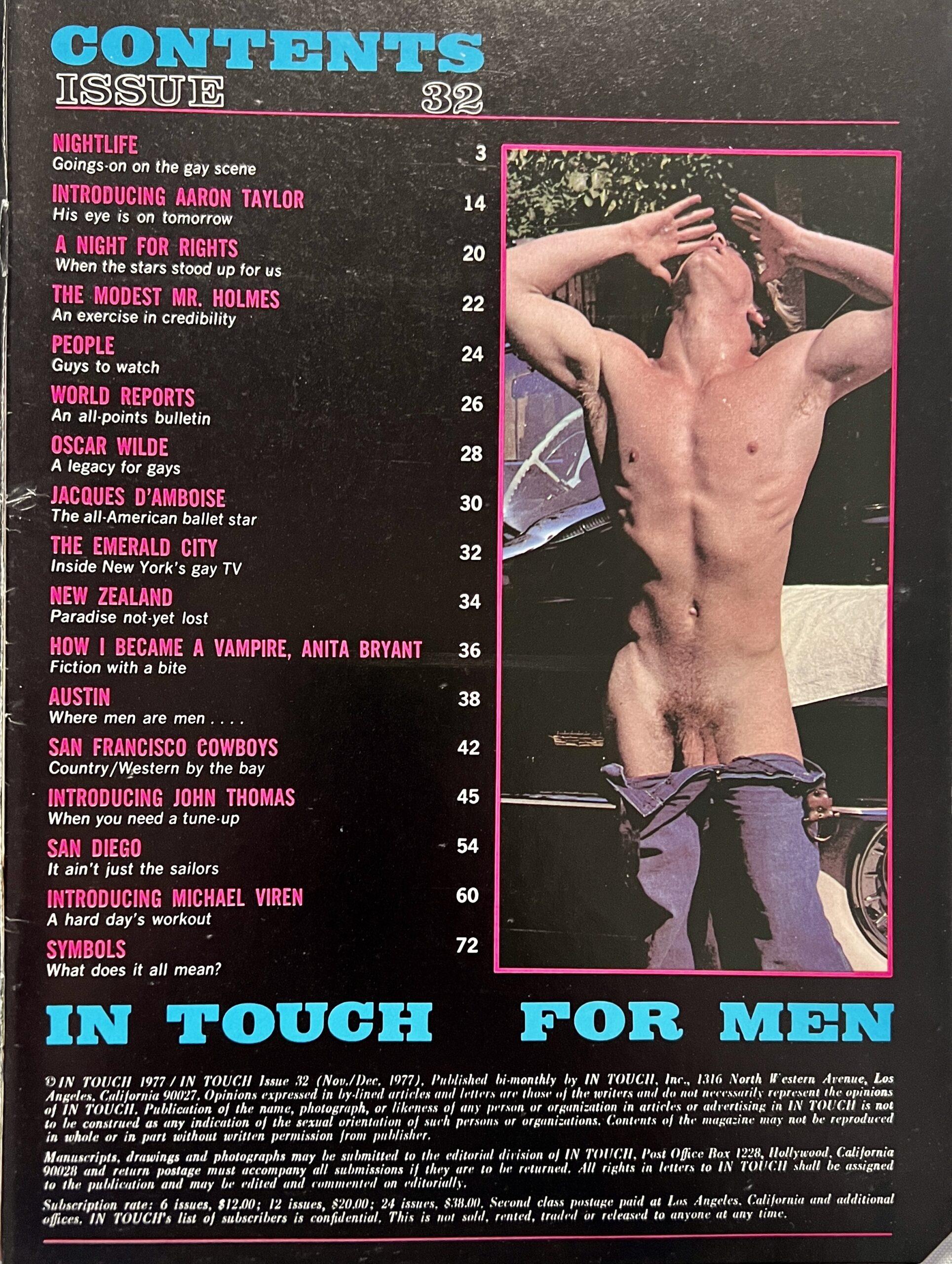 In Touch December 1977 Adult Gay Magazine - Image 2