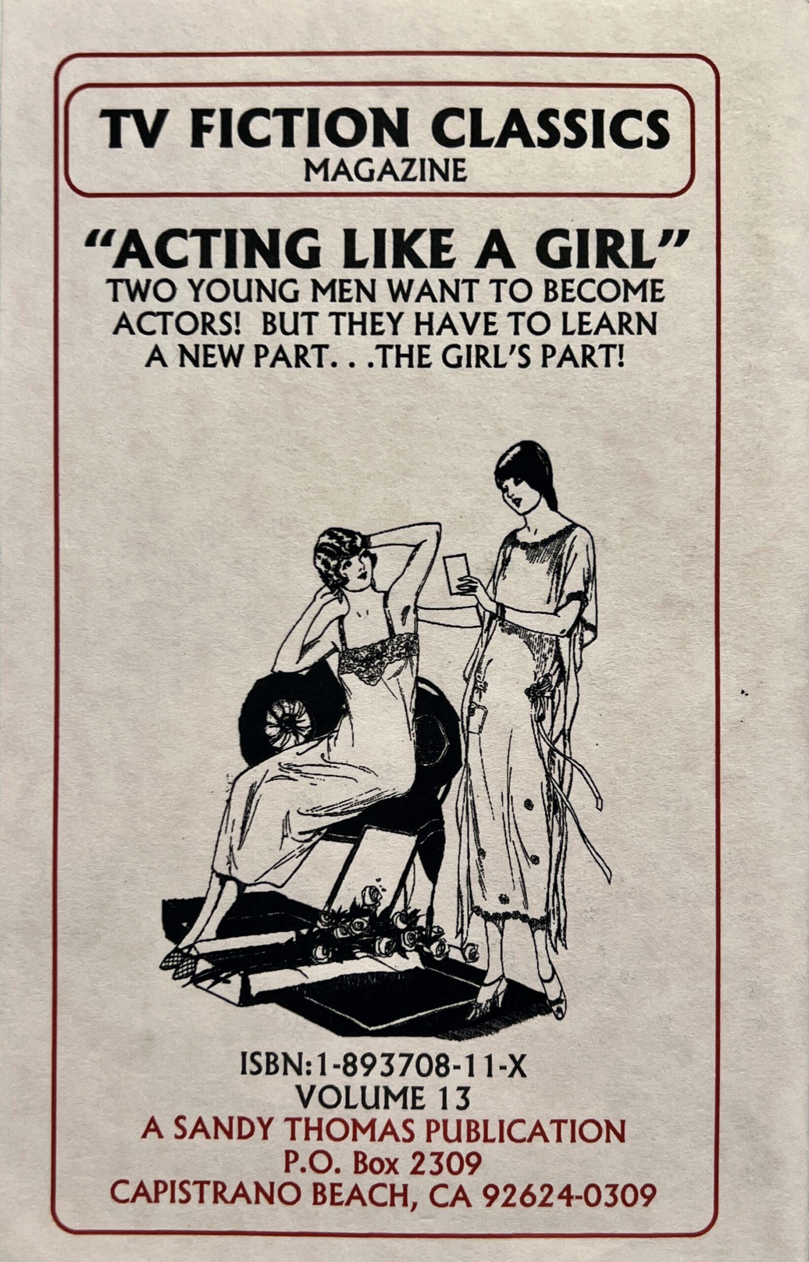 TV Fiction Classics "Acting Like A Girl" Vol. 13 1993 Drag Queen Booklet - Image 3