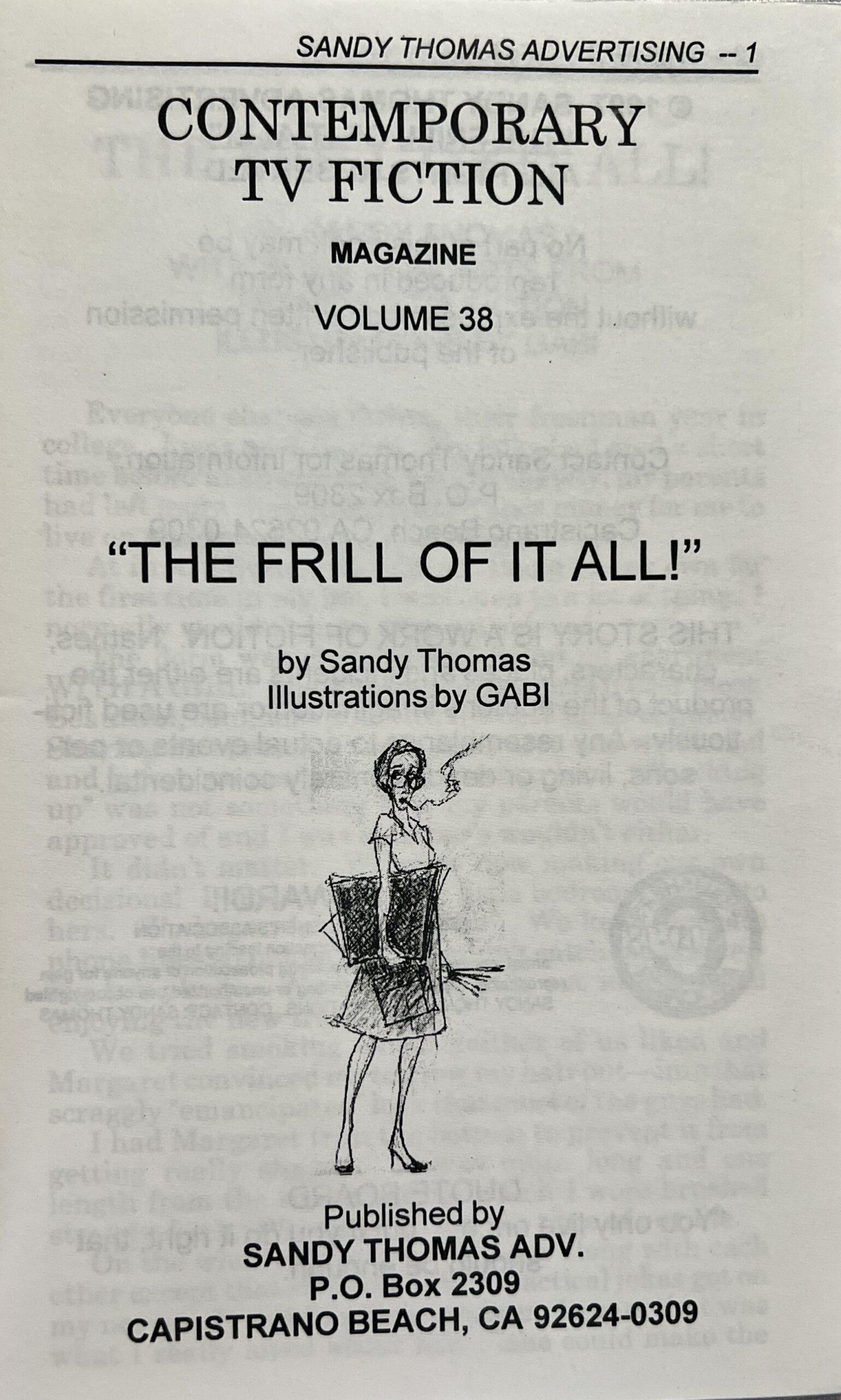Contemporary TV Fiction "The Frill Of It All" Vol. 38 1997 Drag Queen Booklet - Image 2