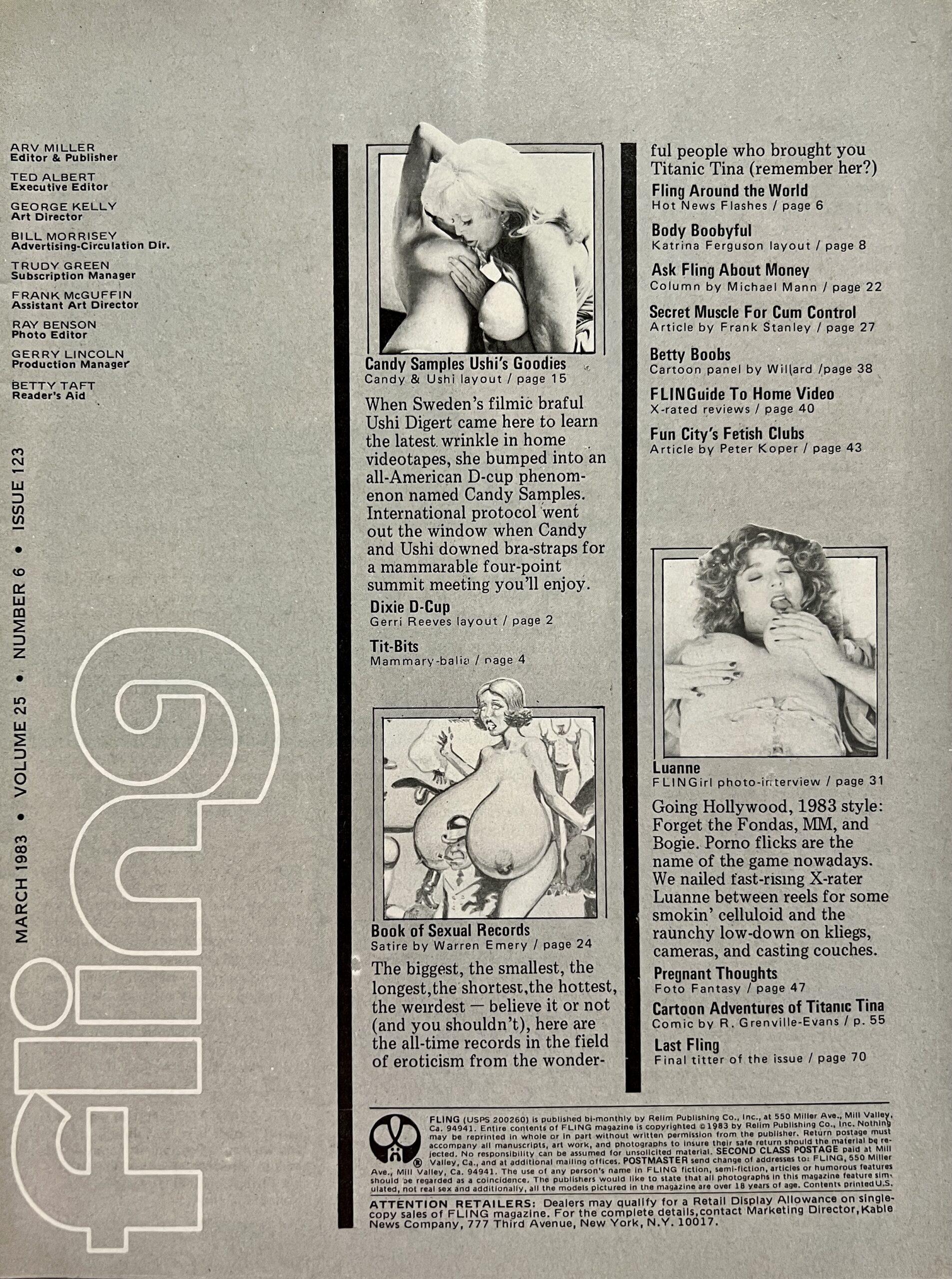 Fling March 1983 *Candy Samples* - Image 2