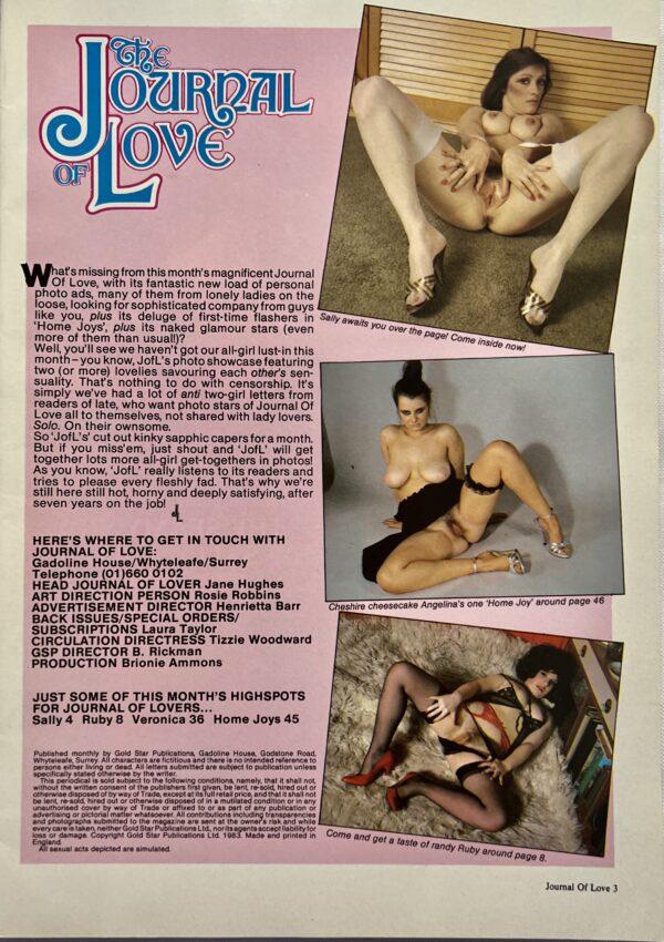 The Journal of Love 6/5 1983  UK Magazine - Image 2