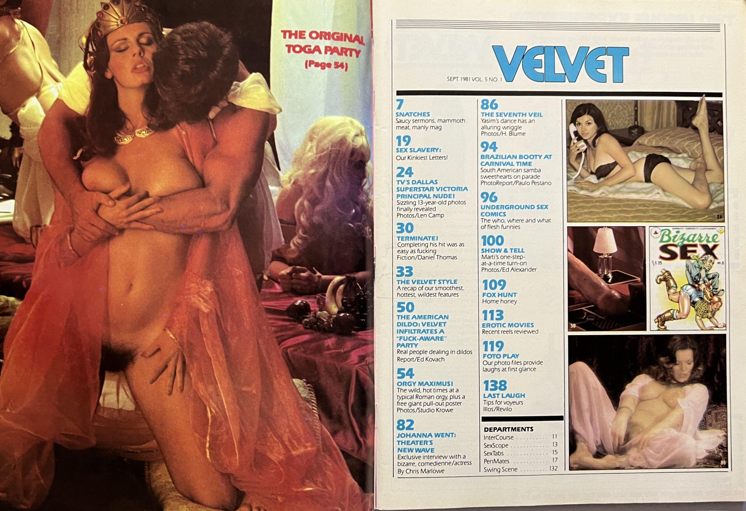 Velvet September 1981 *4th Anniversary Issue Poster -NEVER Opened* --Victoria Principal-- - Image 2