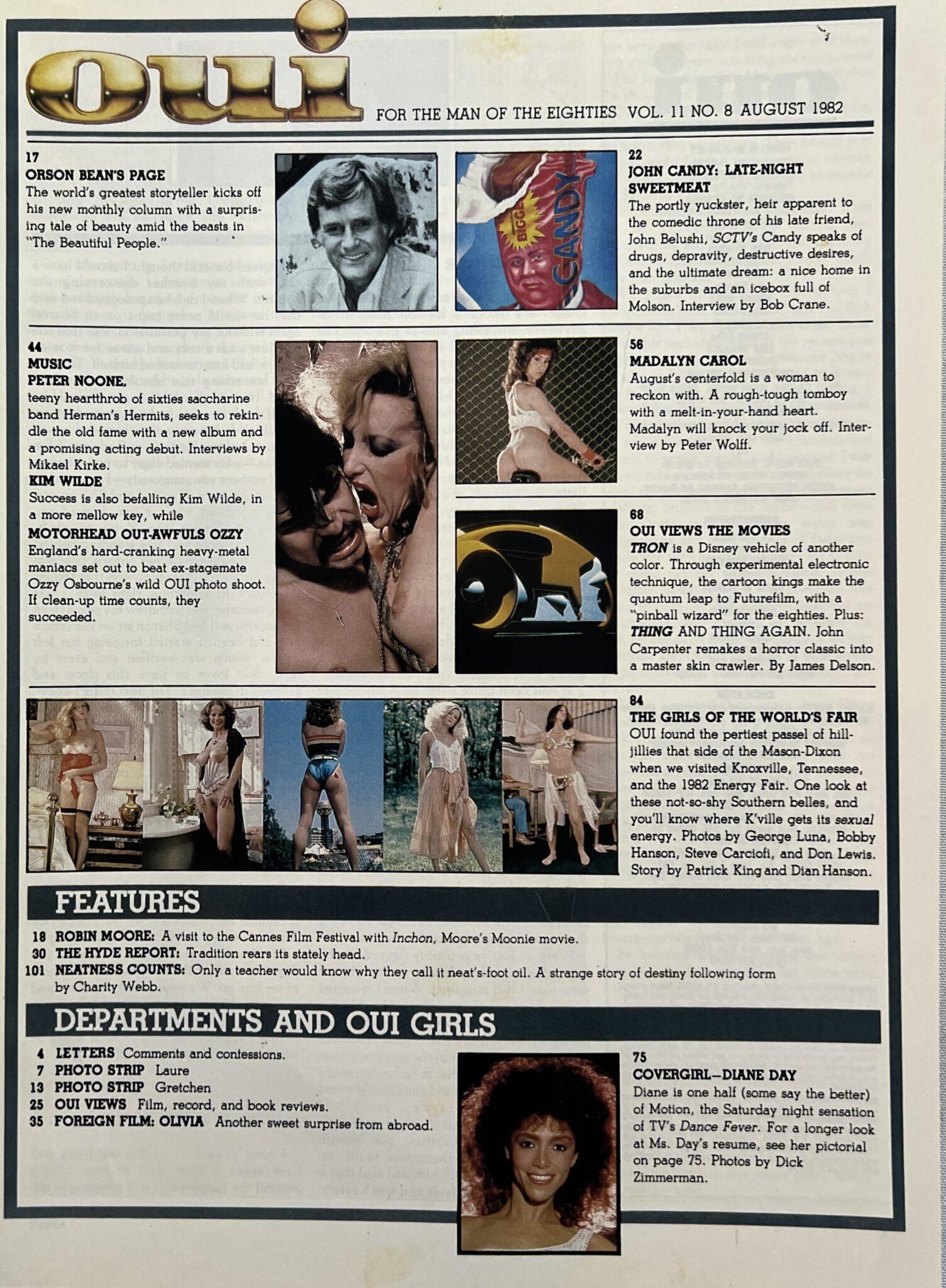 Oui August 1982 *Covergirl Diane Day of Dance Fever* ++ - VM16