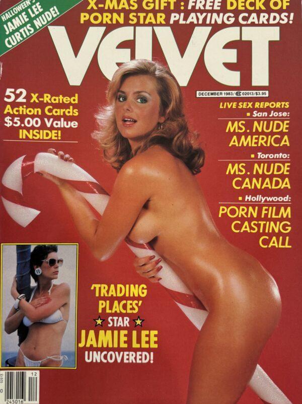 Velvet December 1983 *Jamie Lee Curtis Nude* *FREE Deck of Porn Star Playing Cards, Never Removed*