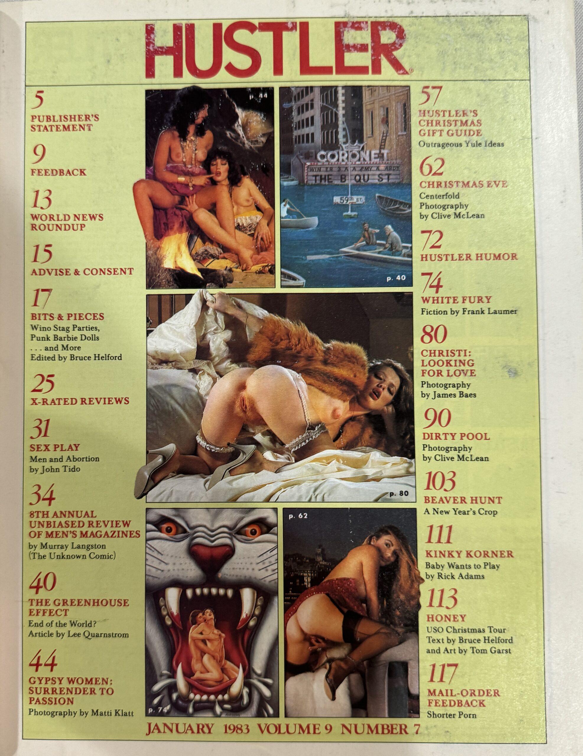 Hustler January 1983 *Season Greetings Issue* - Image 2