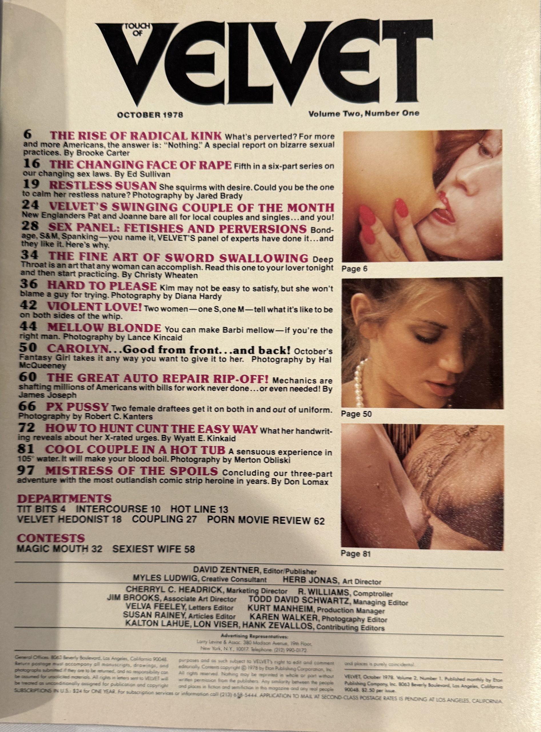 Velvet October 1978 *Special Kinky Issue* - Image 2