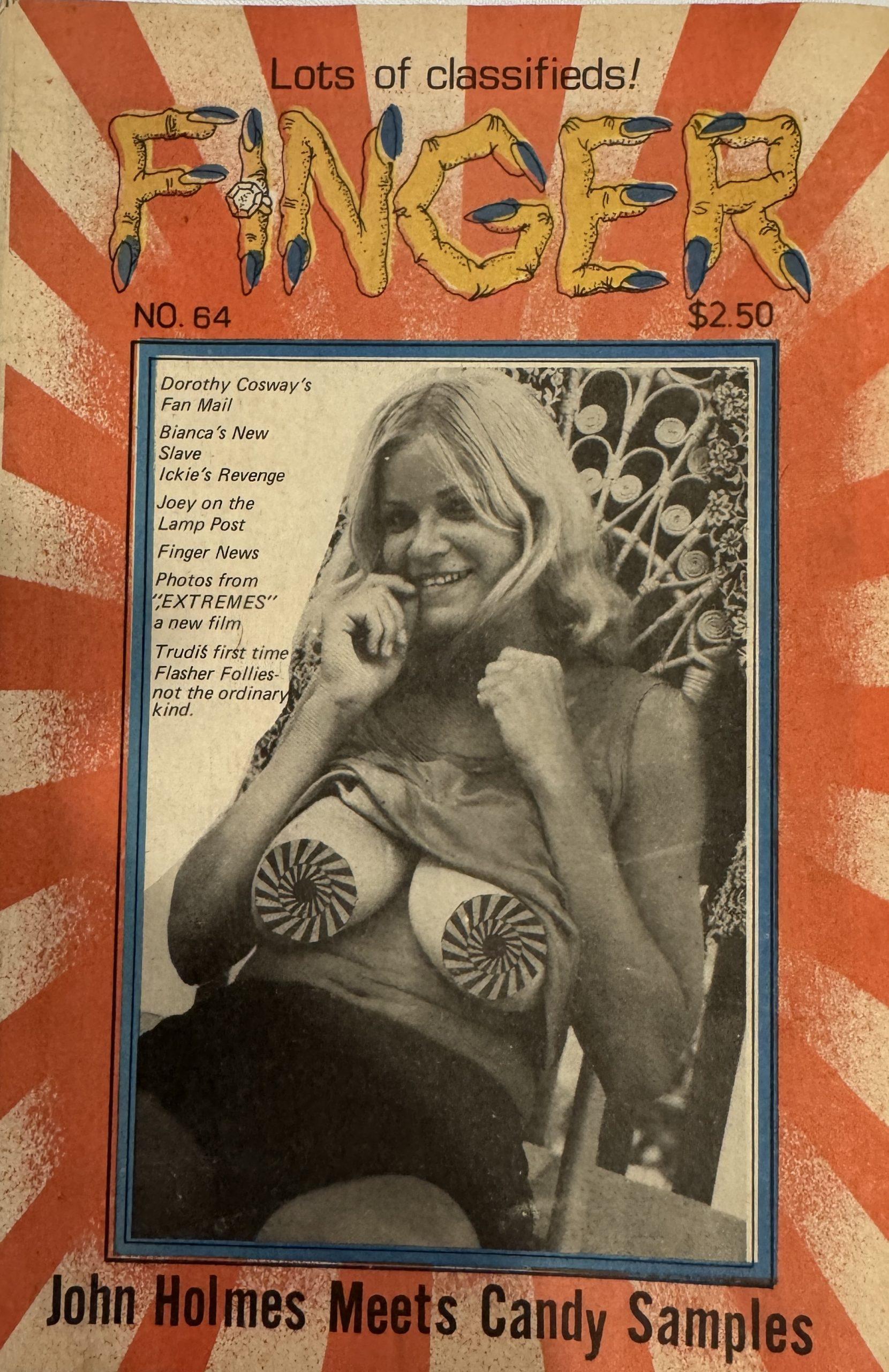 Finger #64 Magazine/Newspaper *RARE*  -John Holmes Meets Candy Samples-