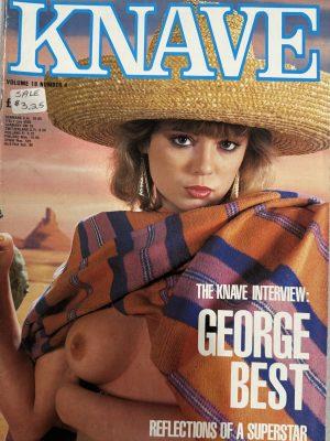 Knave 18/4 1986 -UK Magazine-  *Cover and Centerfold Girl Jacqui*
