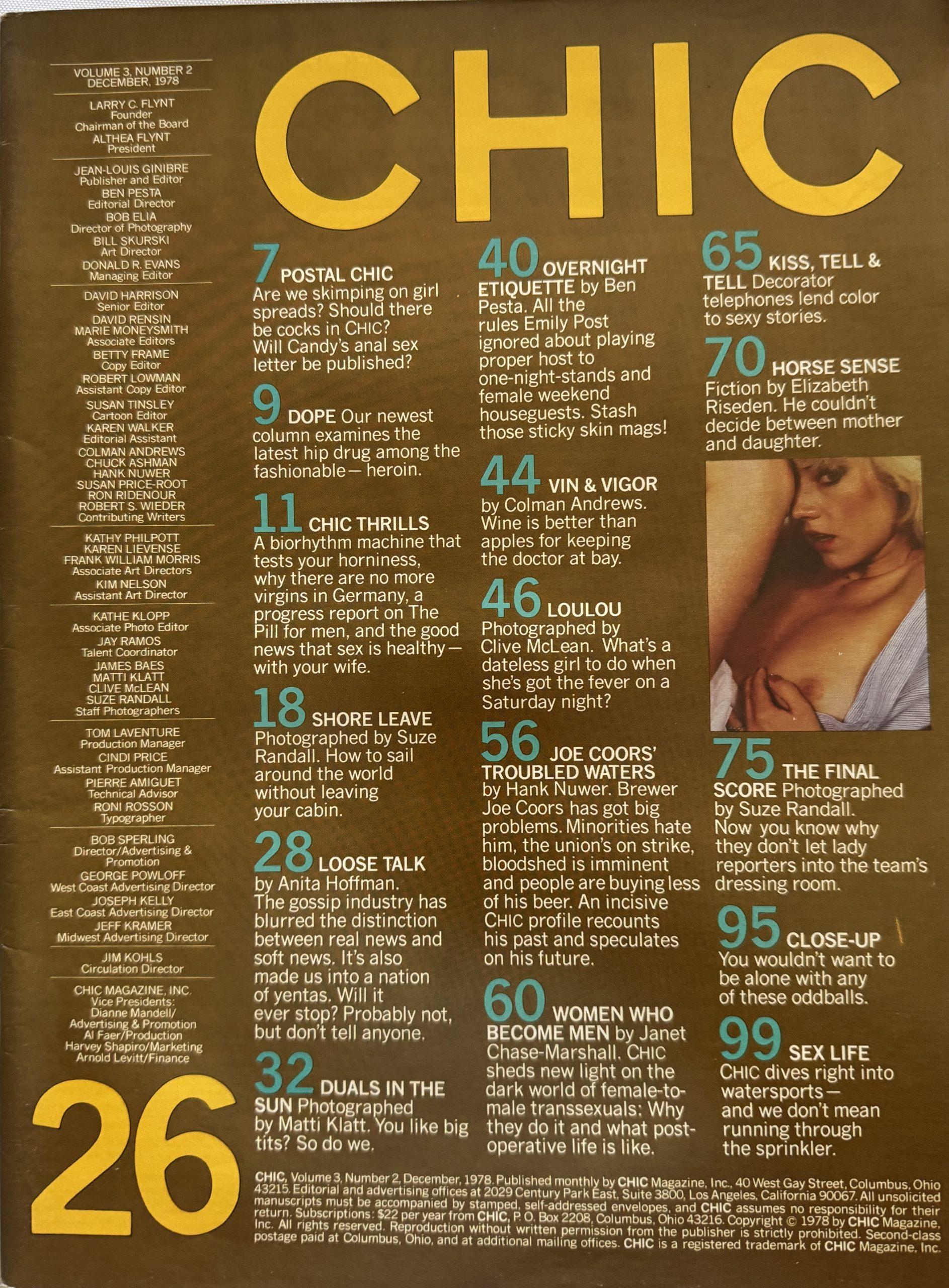 Chic December 1978 *CF Lou Lou* - Image 2