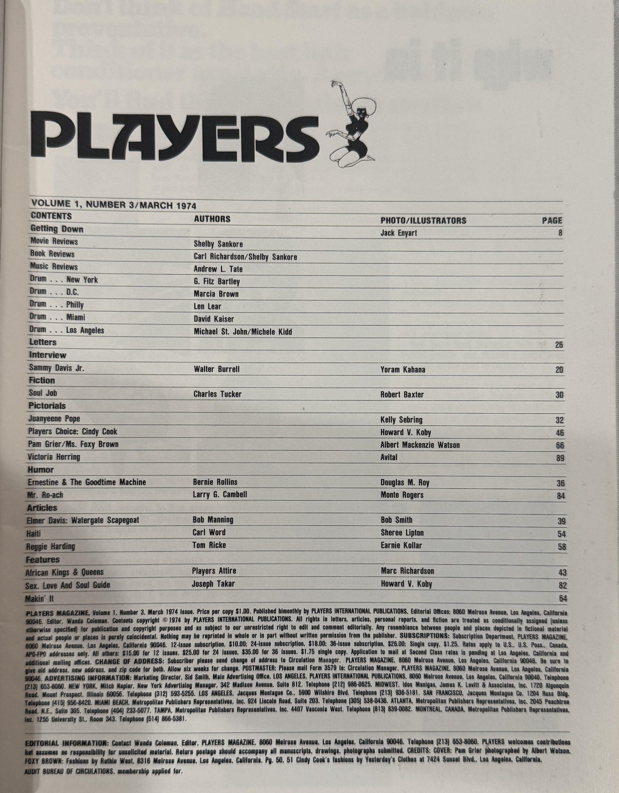 Players 1/3 March 1974 - Image 2