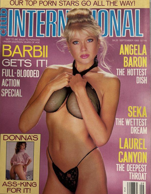 Club International September 1988 *CG Andrea Clark, Barbii, Angela Baron, Seka, Laurel Canyon, & More!*