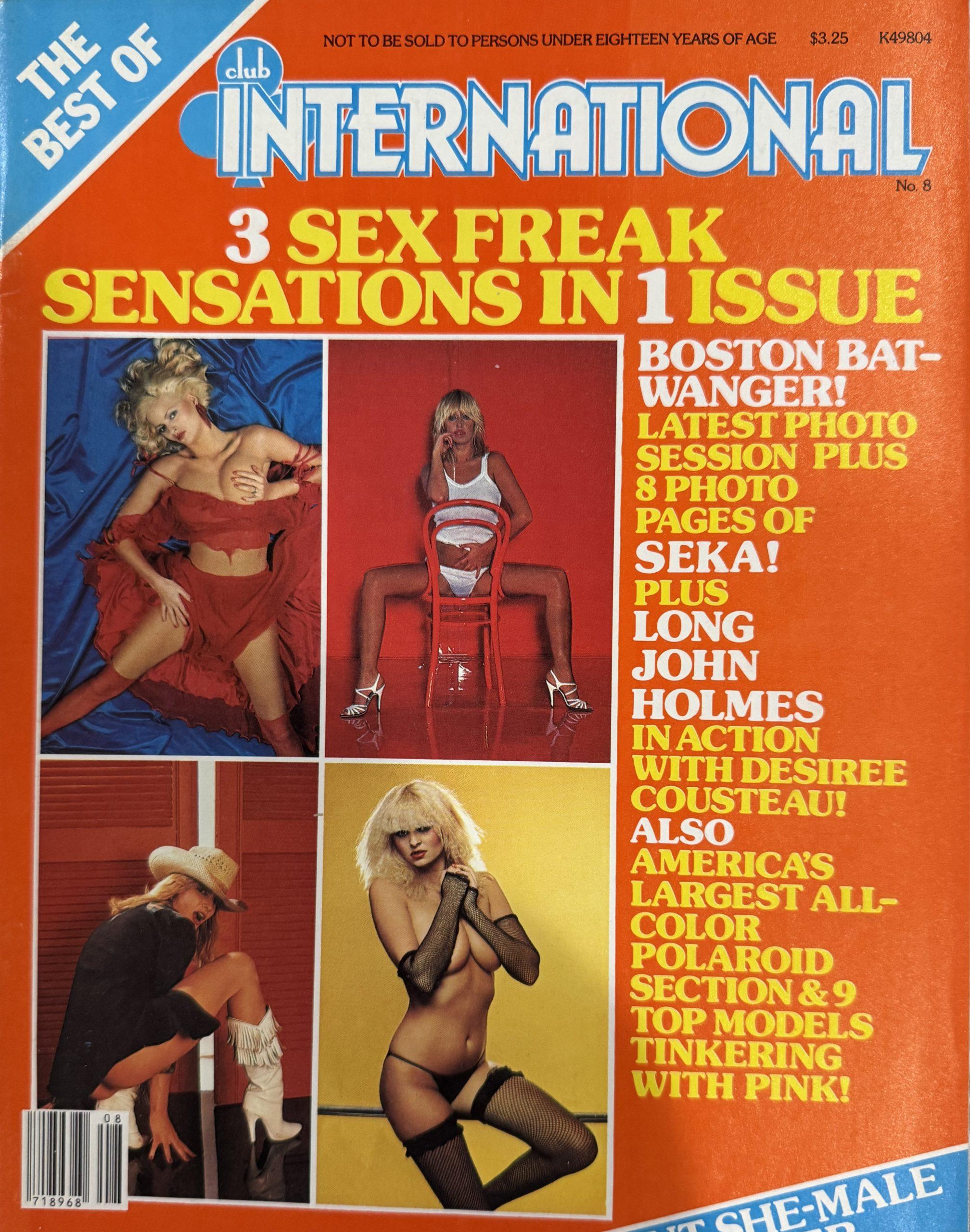 The Best of Club International #8 1981 *Seka & John Holmes* -Giant FREE She-Male Poster, Never Removed-