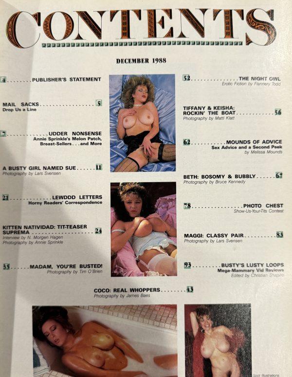 Busty Beauties December 1988 *CG Stacey Owens/ Kiesha / Kitten Natividad* - Image 2