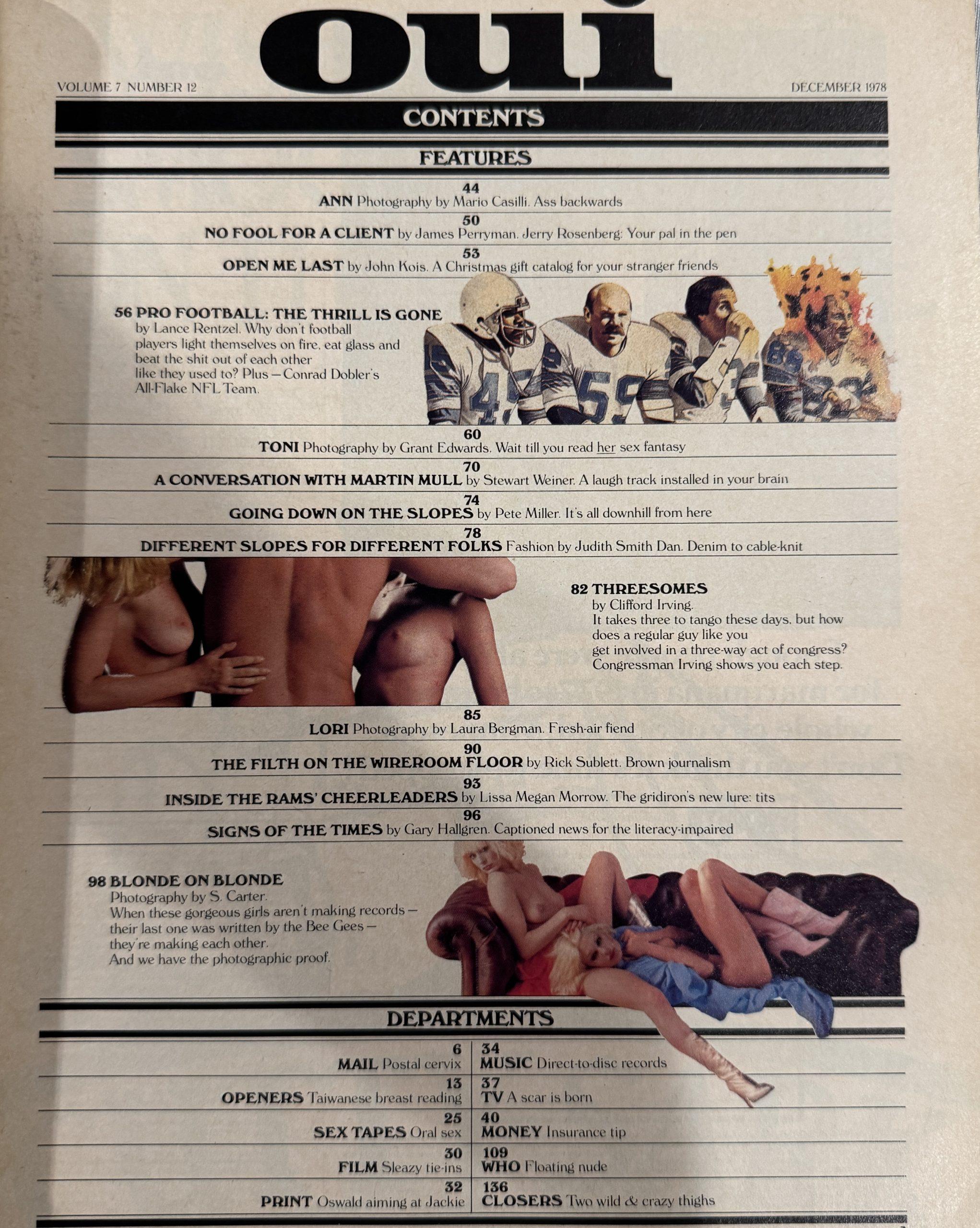 Oui December 1978 *CG Lenka Novak* -Blonde on Blonde- - Image 2