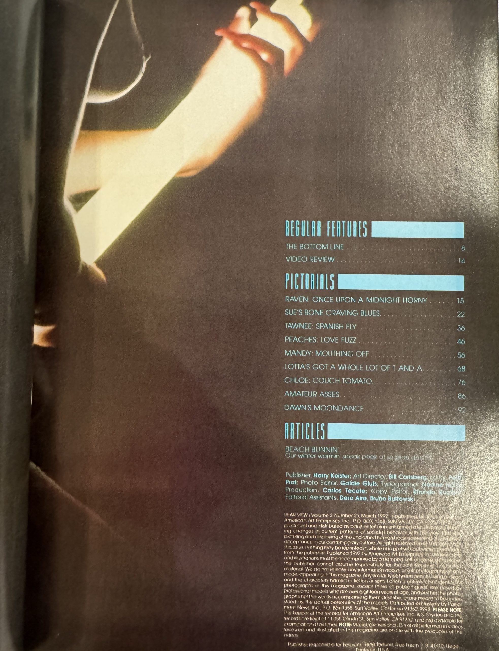 Rear View March 1992 *CG & CF Peaches, Brandy Alexandre, Long Dong Silver, & More!* - Image 2