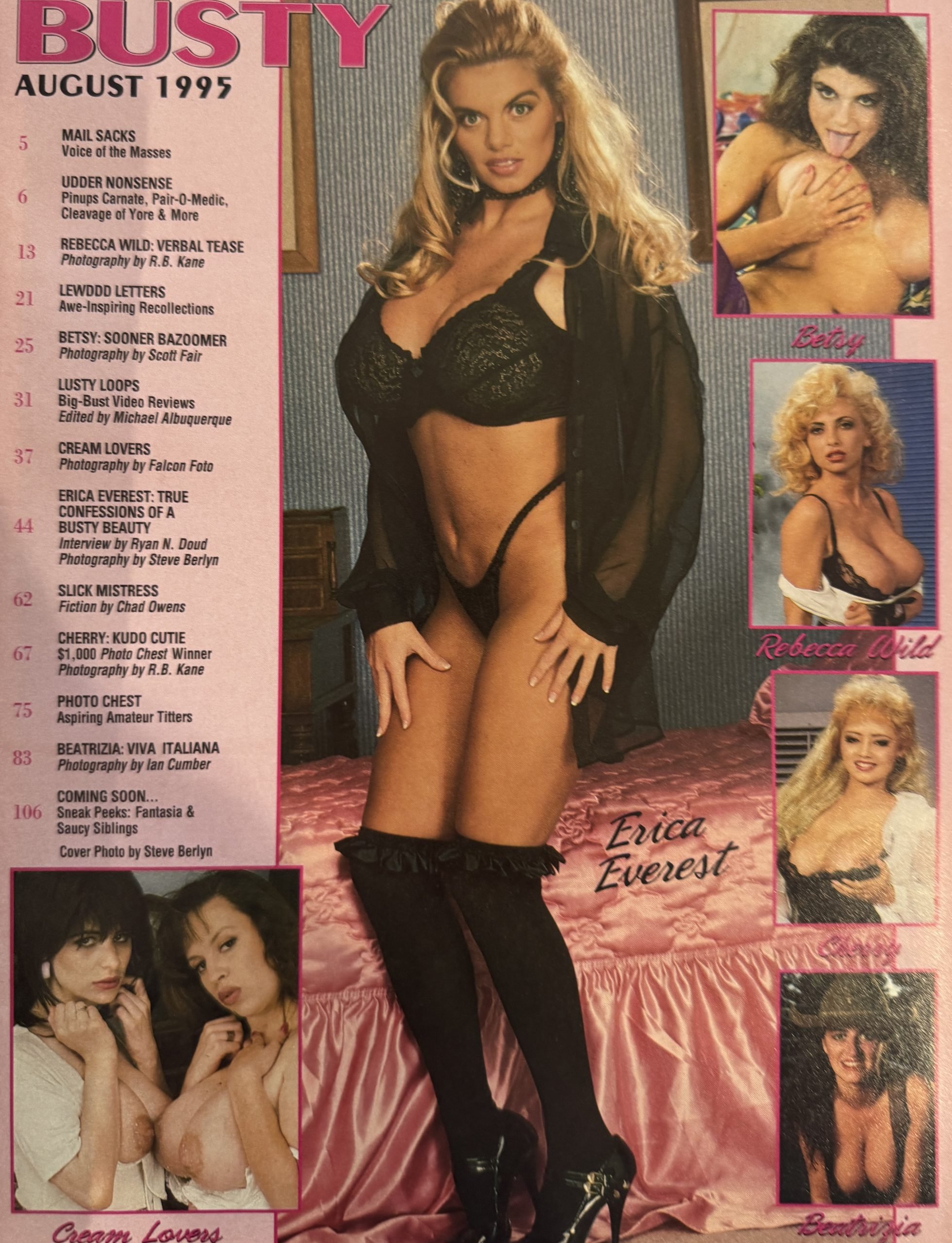 Busty Beauties August 1995 *CG Erica Everest, Rebecca Wild, & More!* - Image 2