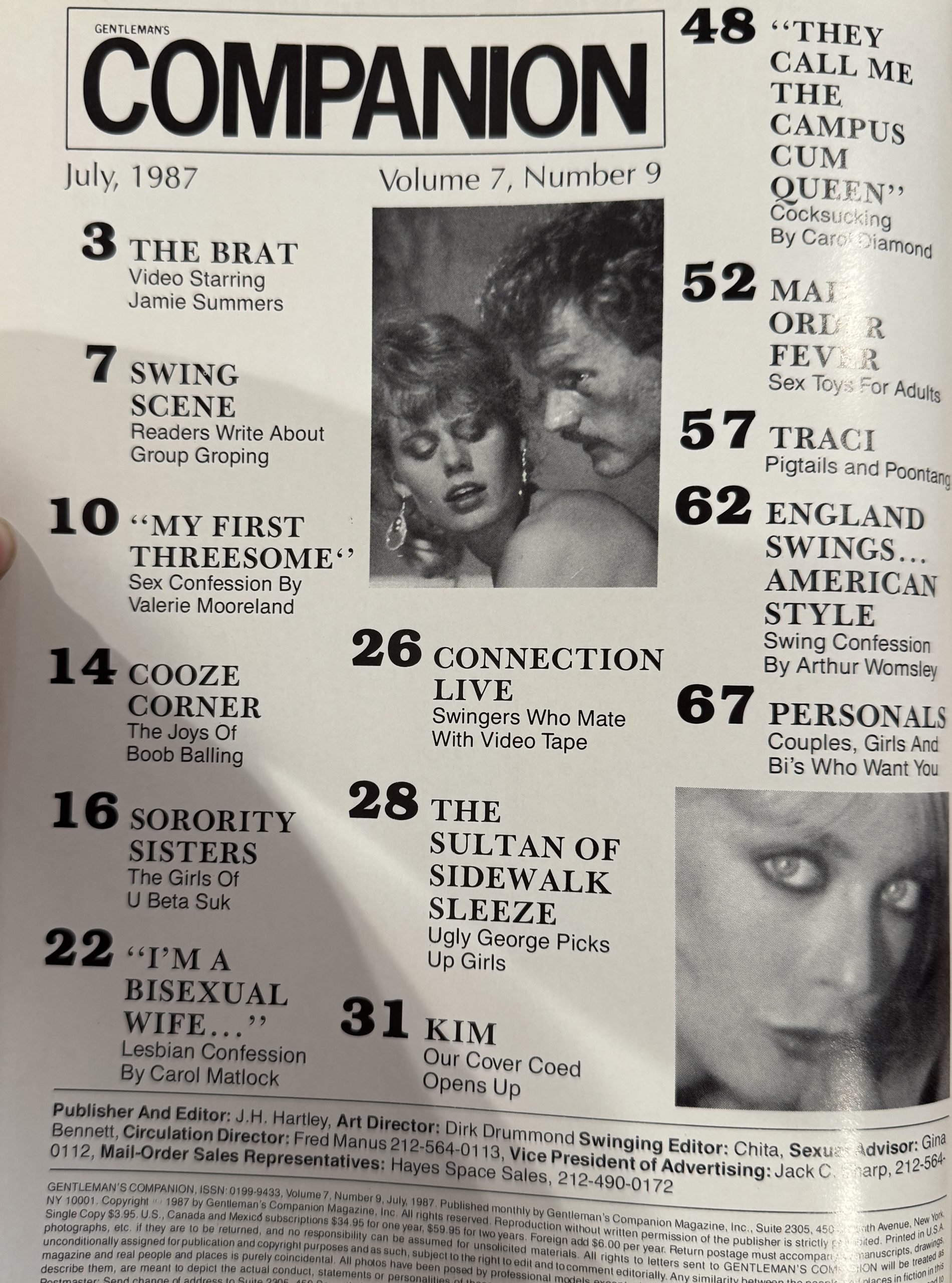 Gentleman's Companion July 1987 *CG Coed Kim* - Image 2