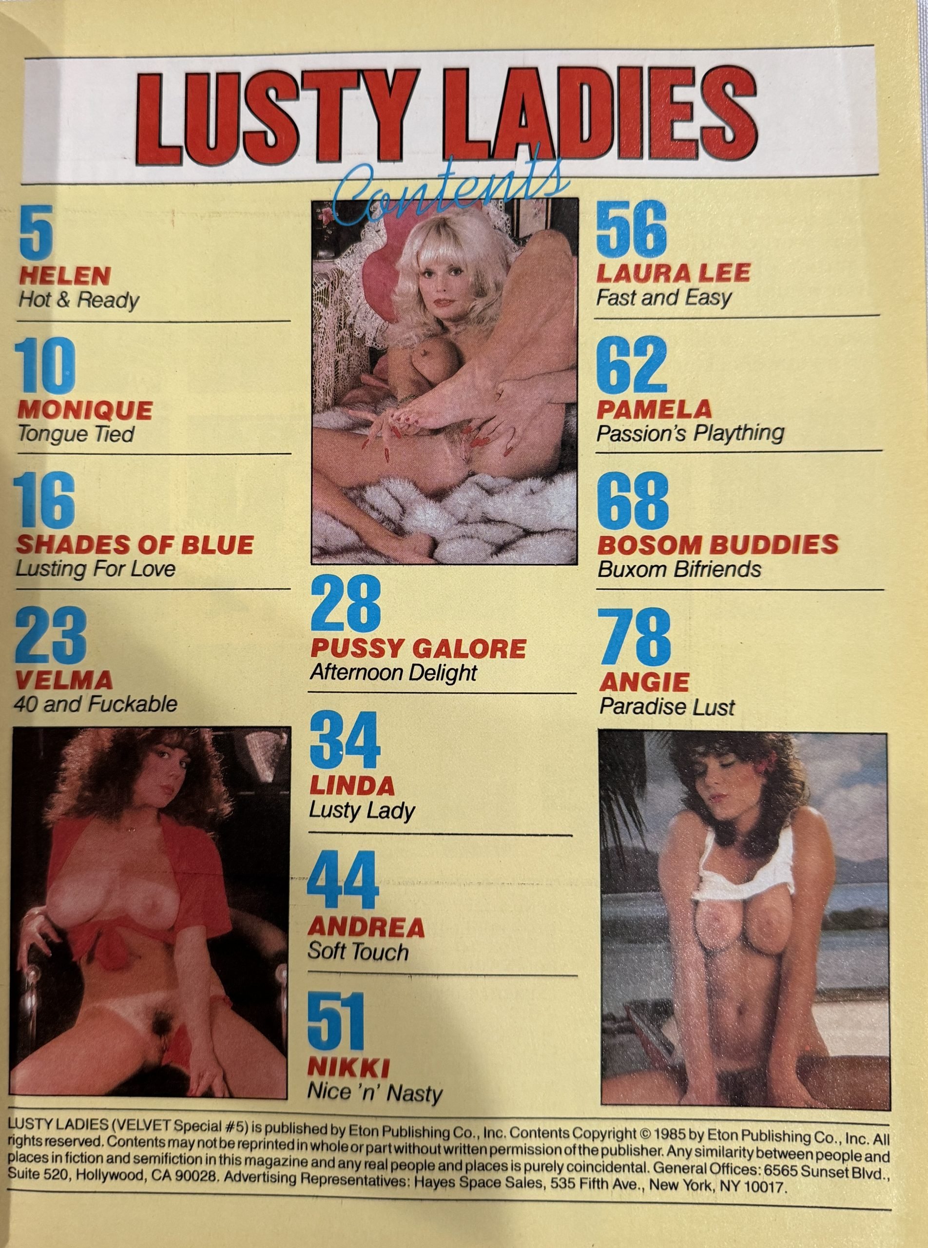 Lusty Ladies #5 1985 *CG Linda* - Image 2