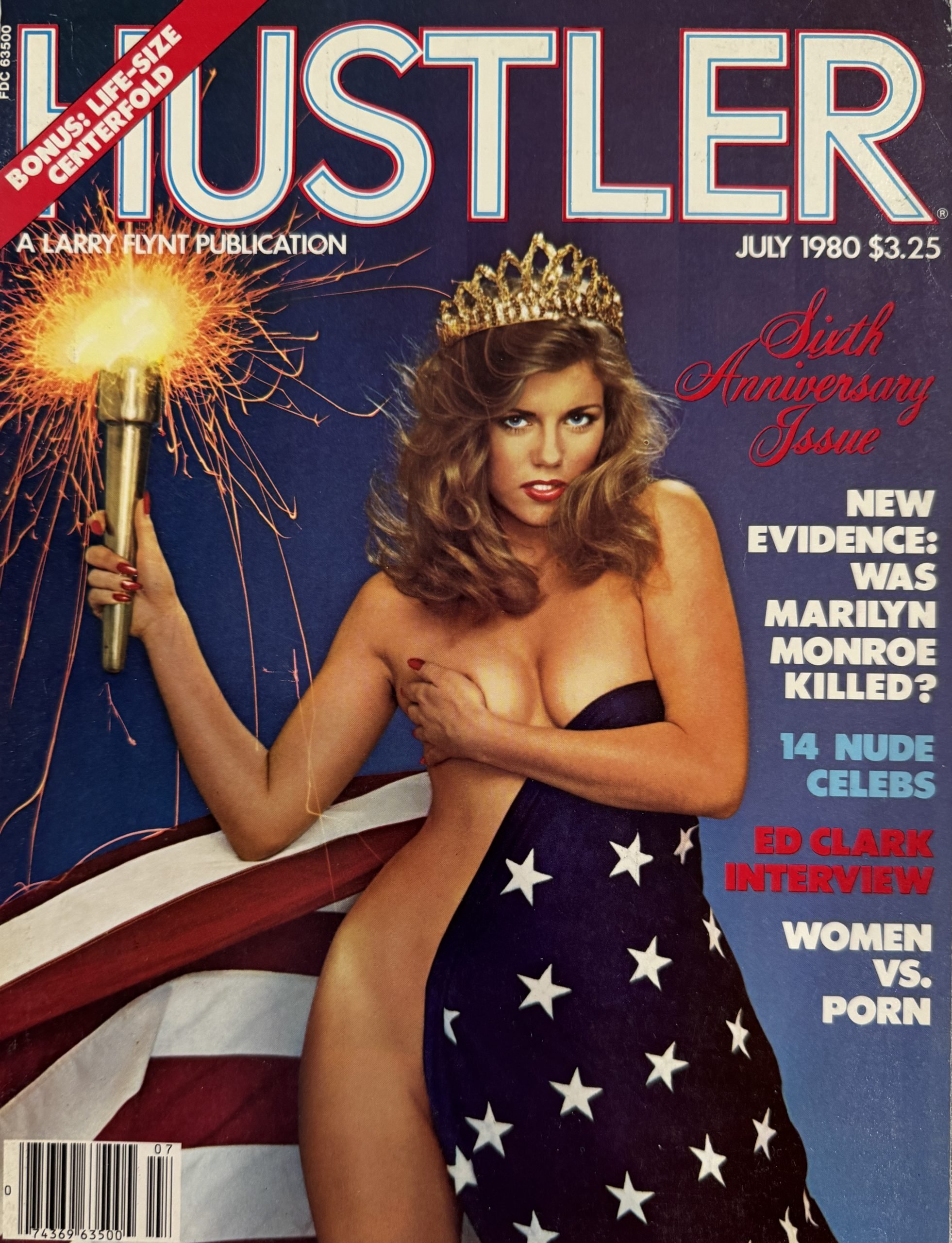 Hustler July 1980 6th Anniversary Issue *Bonus Life Size CF Poster, Never Removed*
