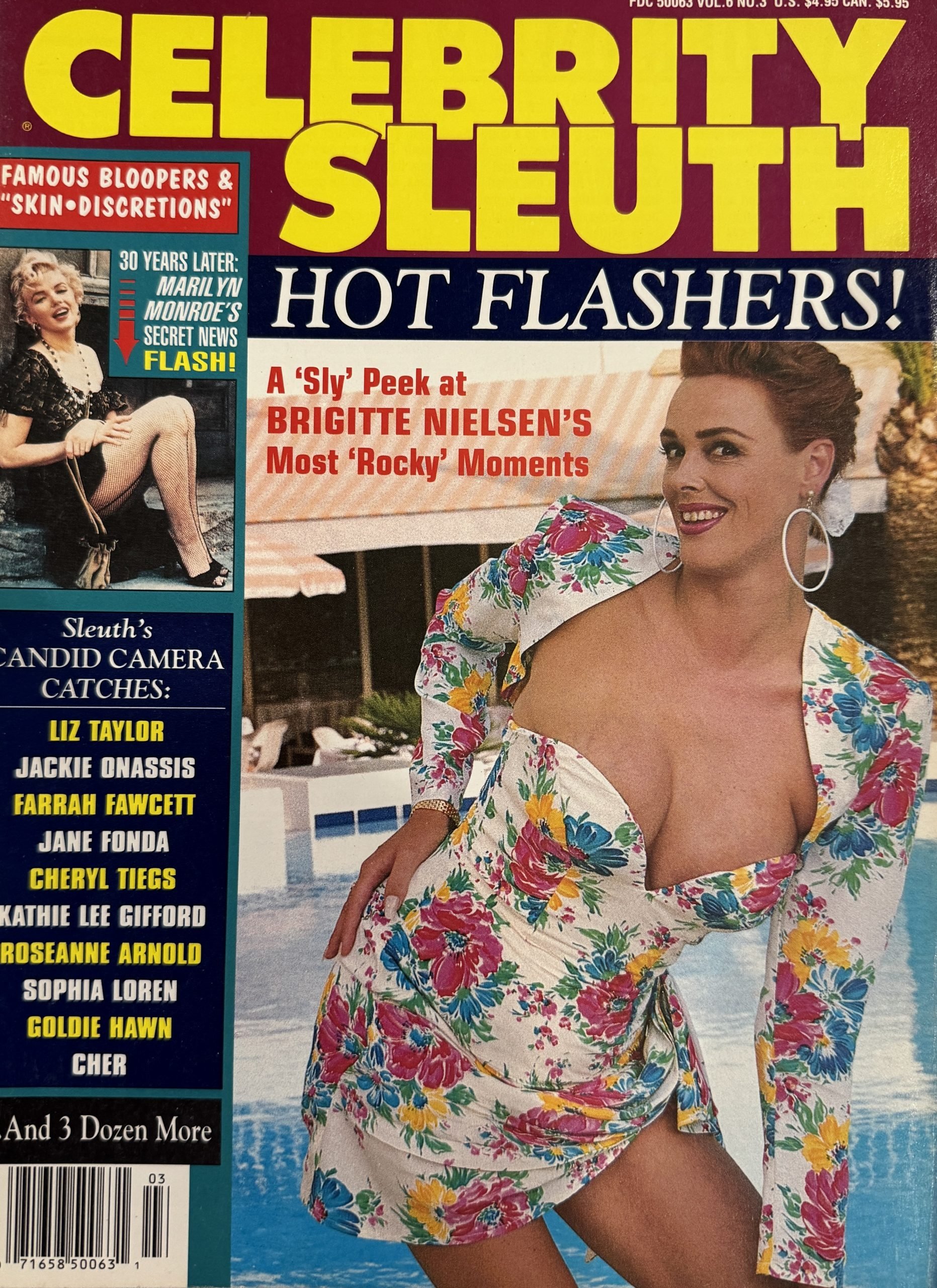 Celebrity Sleuth 6/3 1993 *CG Brigitte Neilsen, Marilyn Monroe, Liz Taylor, Jane Fonda, & More!