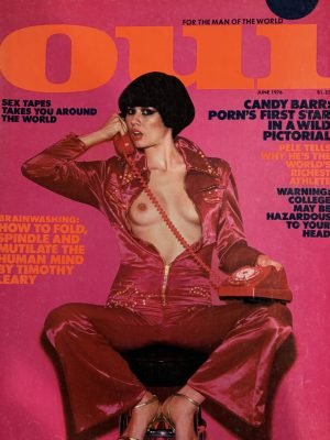 Oui June 1976 *CG & CF Letitia Bombay* -Candy Barr's First Wild Pictorial Ever!-