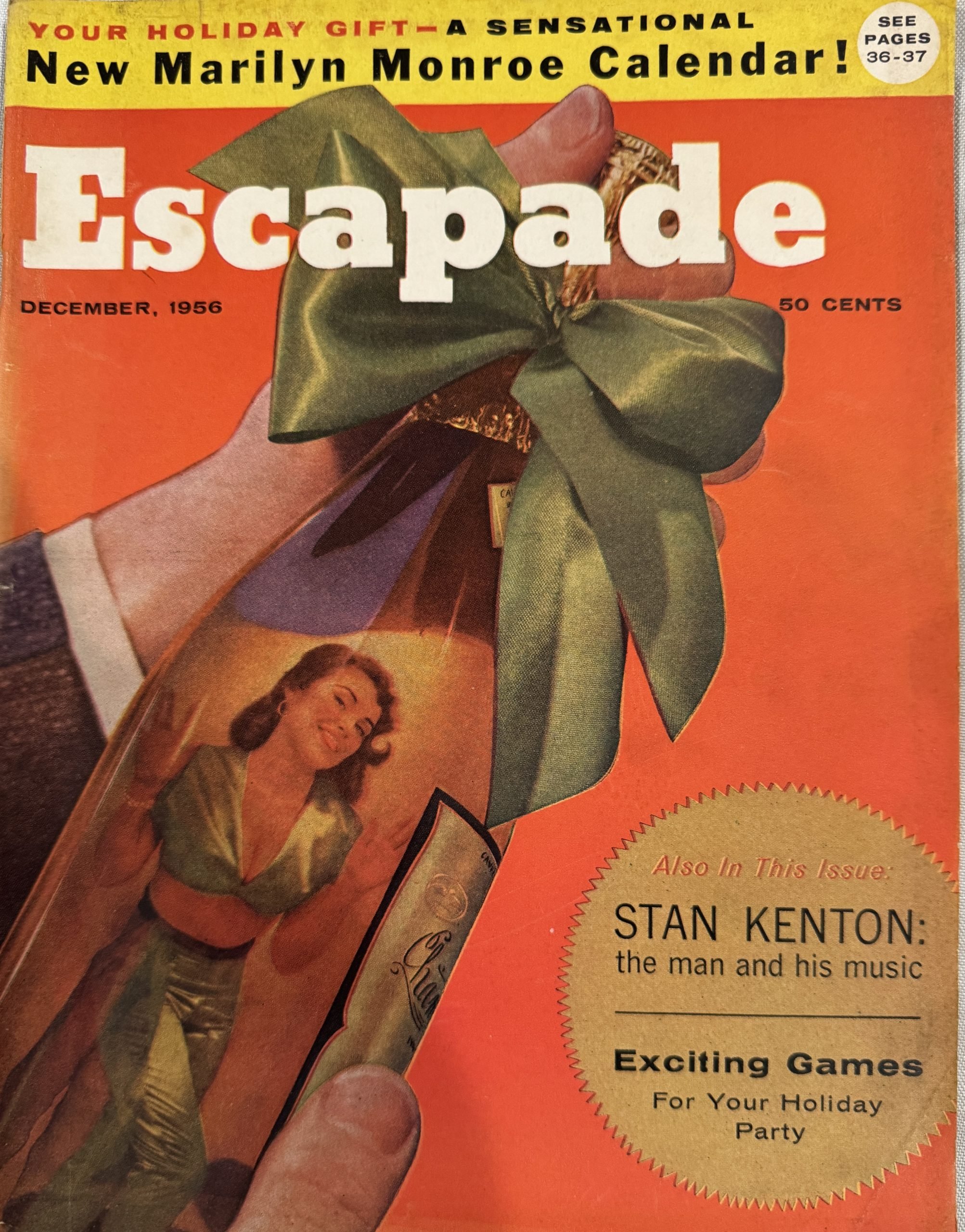 Escapade December 1956 *Marilyn Monroe Calendar CF*