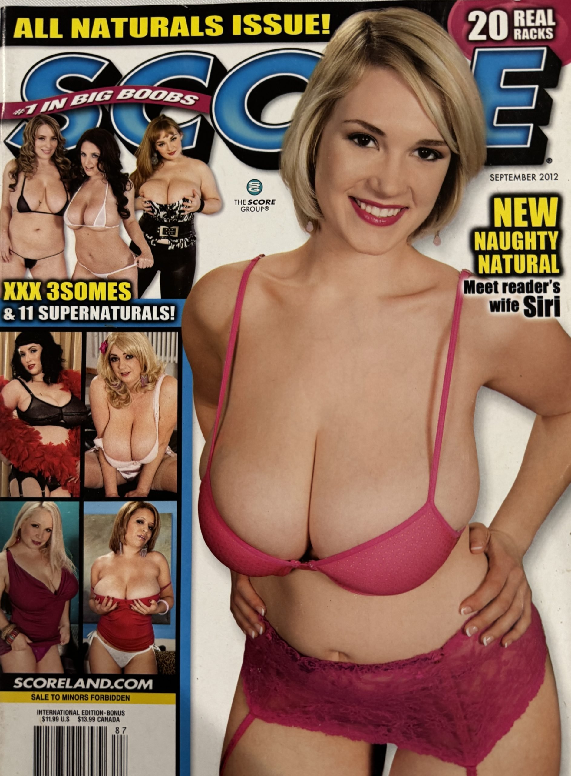 Score September 2012 *CG Siri, Mickey Bells, Jenna Valentine, Emilia Boshe, & More!*