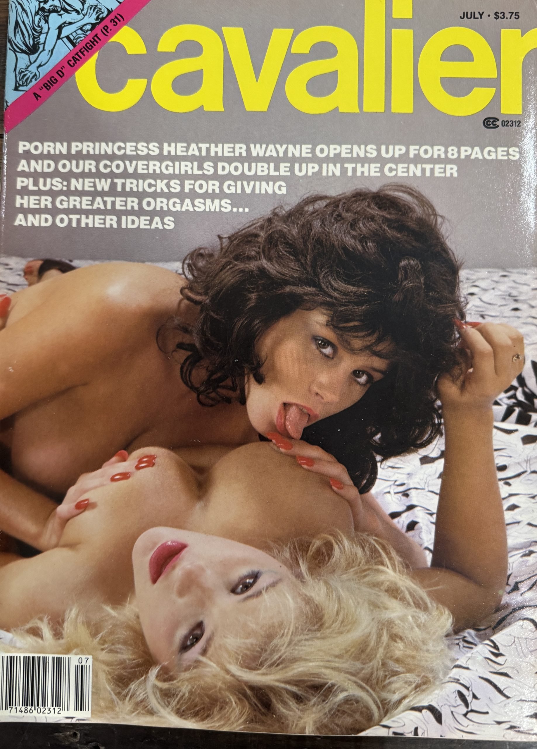 Cavalier July 1985 *8 Page Spread of Heather Wayne* -CG'S & CF'S Lisa & Pamela-