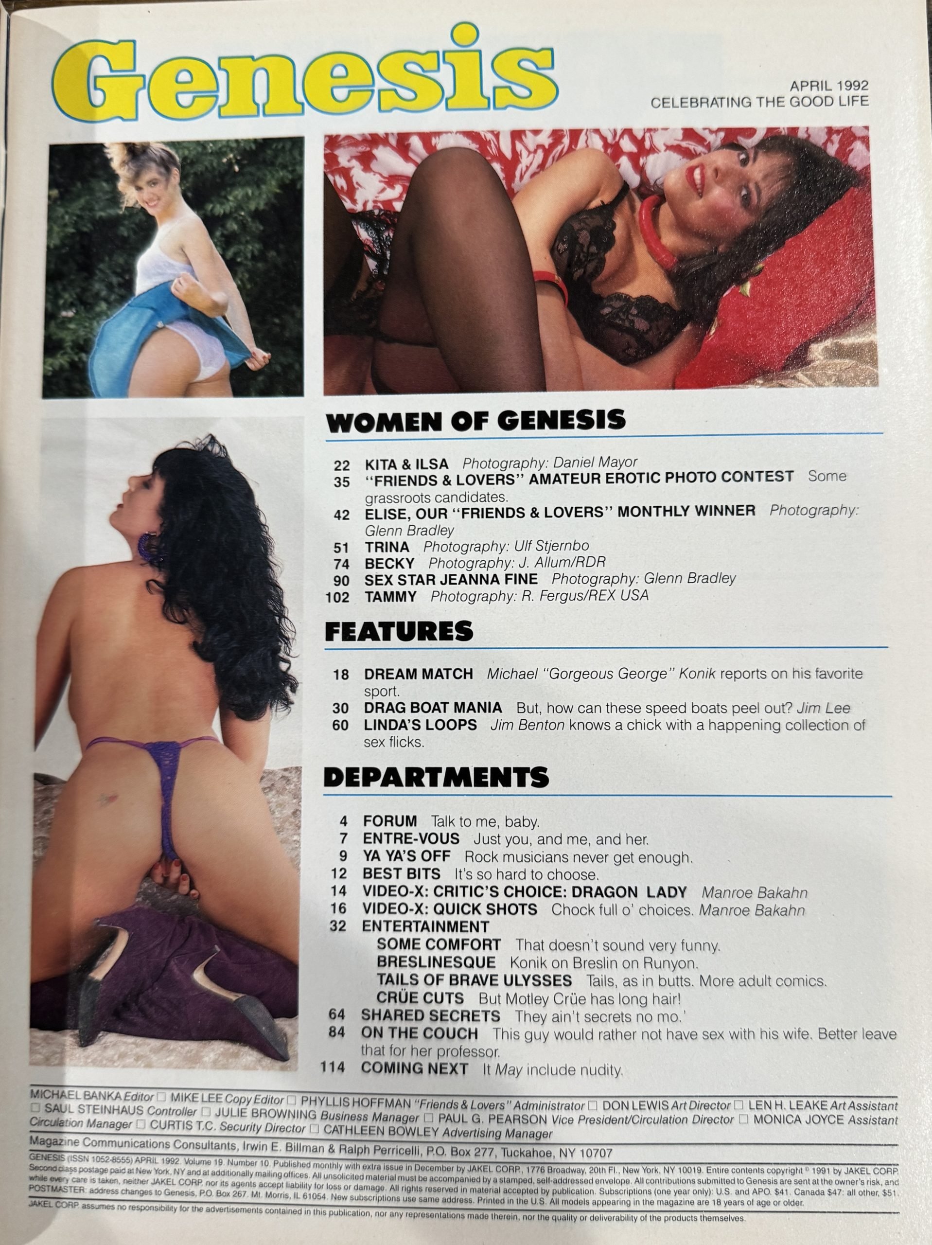 Genesis April 1992 *CG Tammy, CF Trina, Becky Le Beau, Nina Hartley, Britt Morgan, & More!* - Image 2