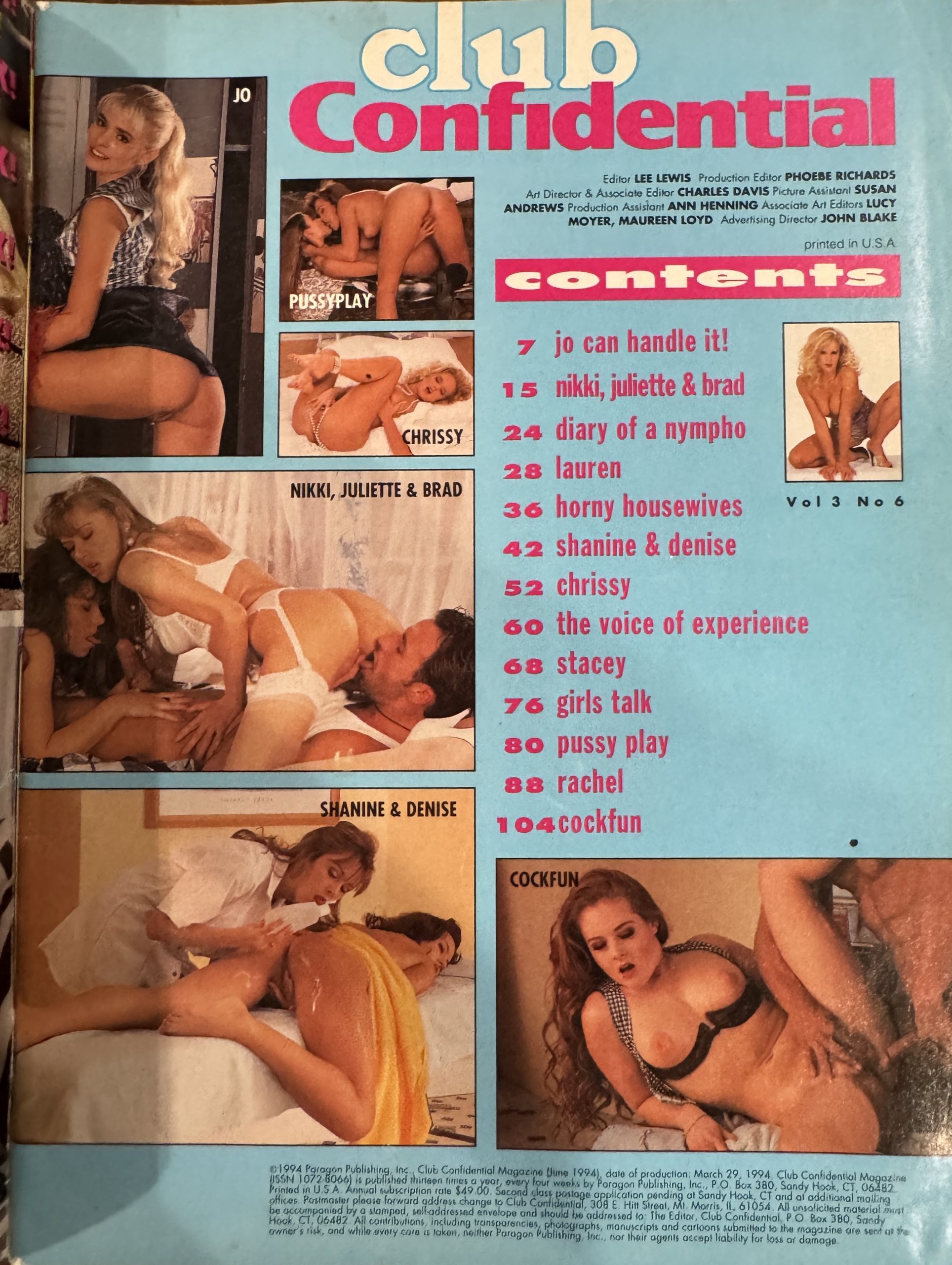 Club Confidential June 1994 *CG & CF Chrissy* - Image 2