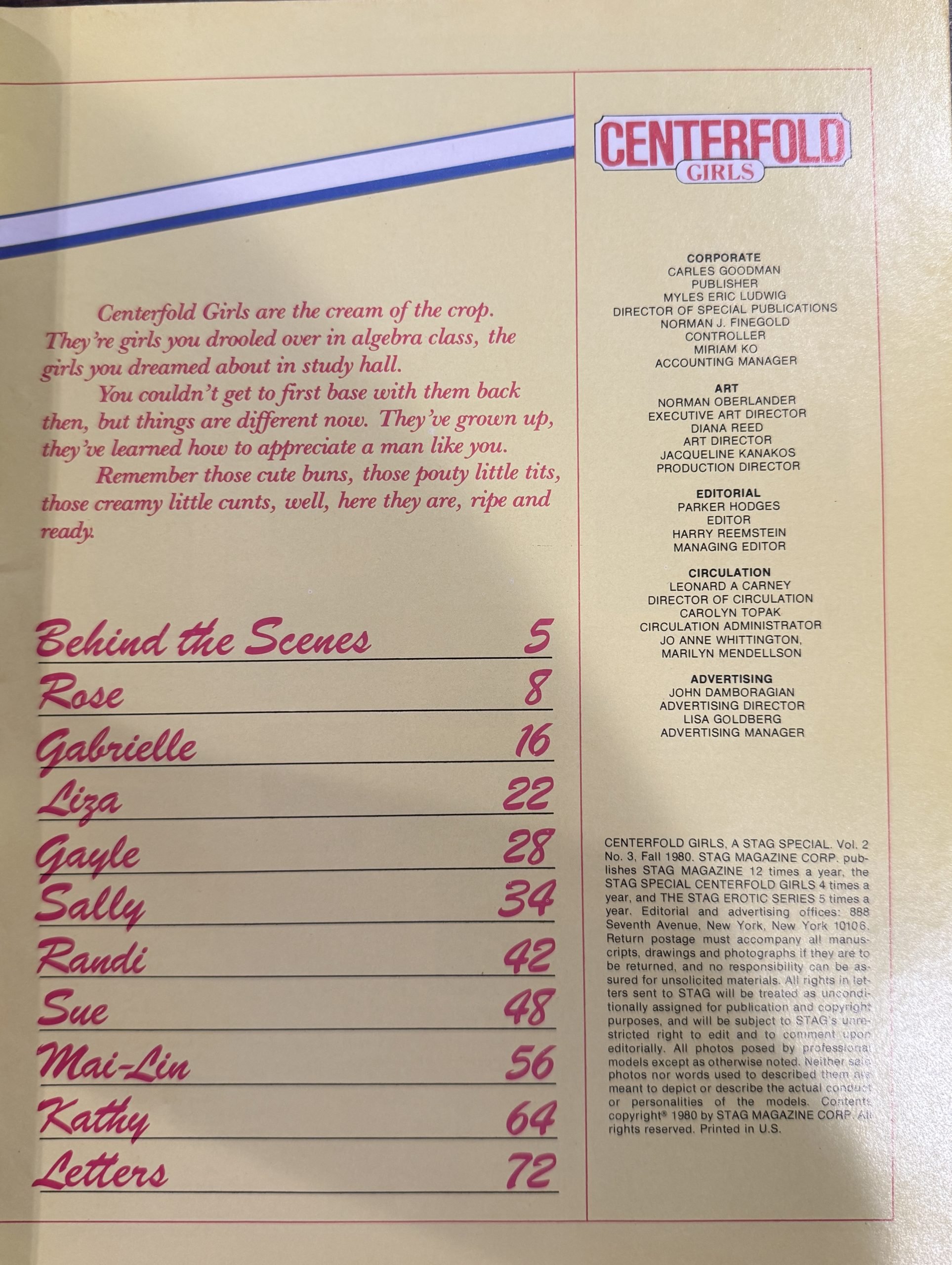 Centerfold Girls Fall 1980 - Image 2