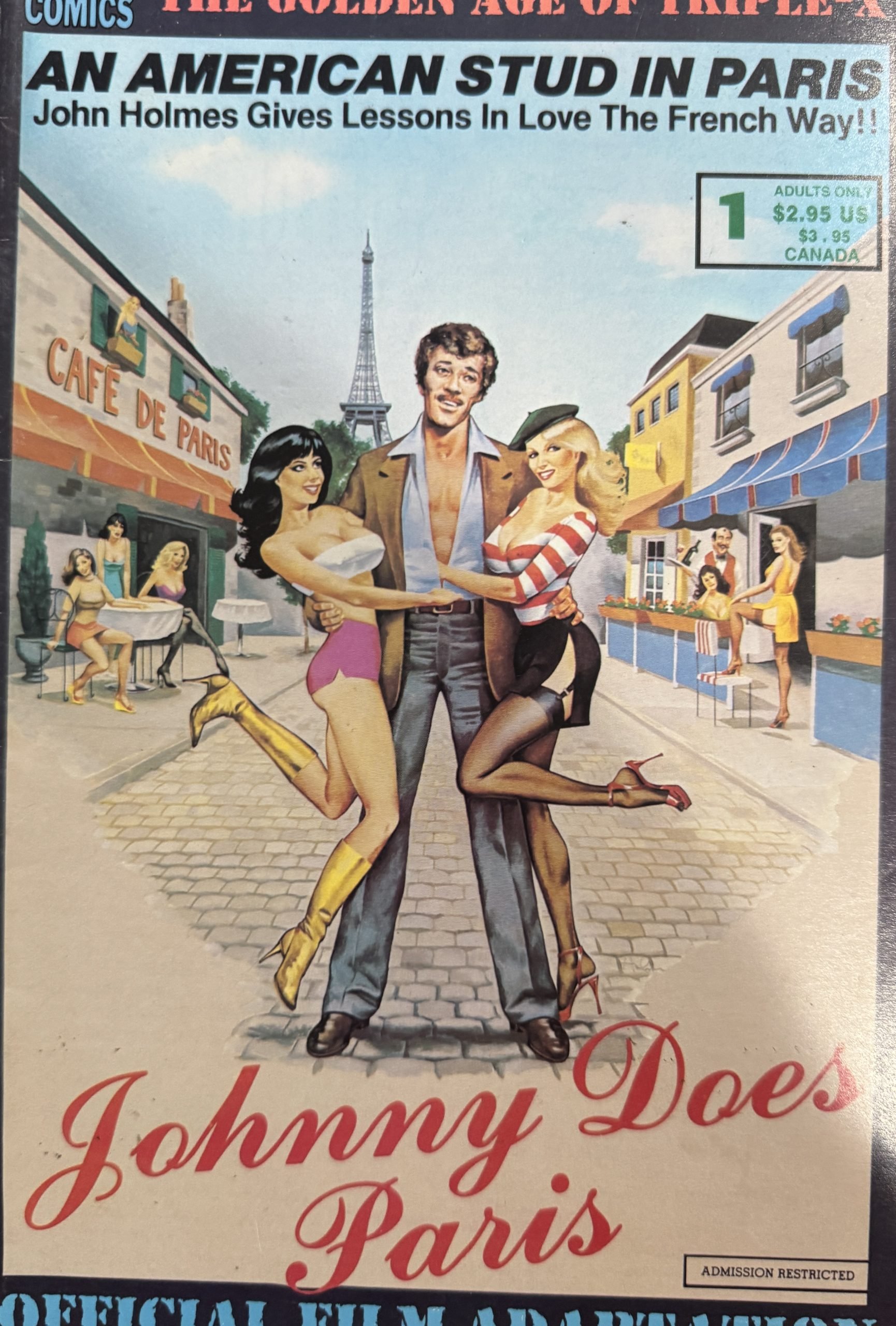 An American Stud In Paris John Holmes Gives Lessons in Love the French Way *Johnny Does Paris* #1 Comix/Comic