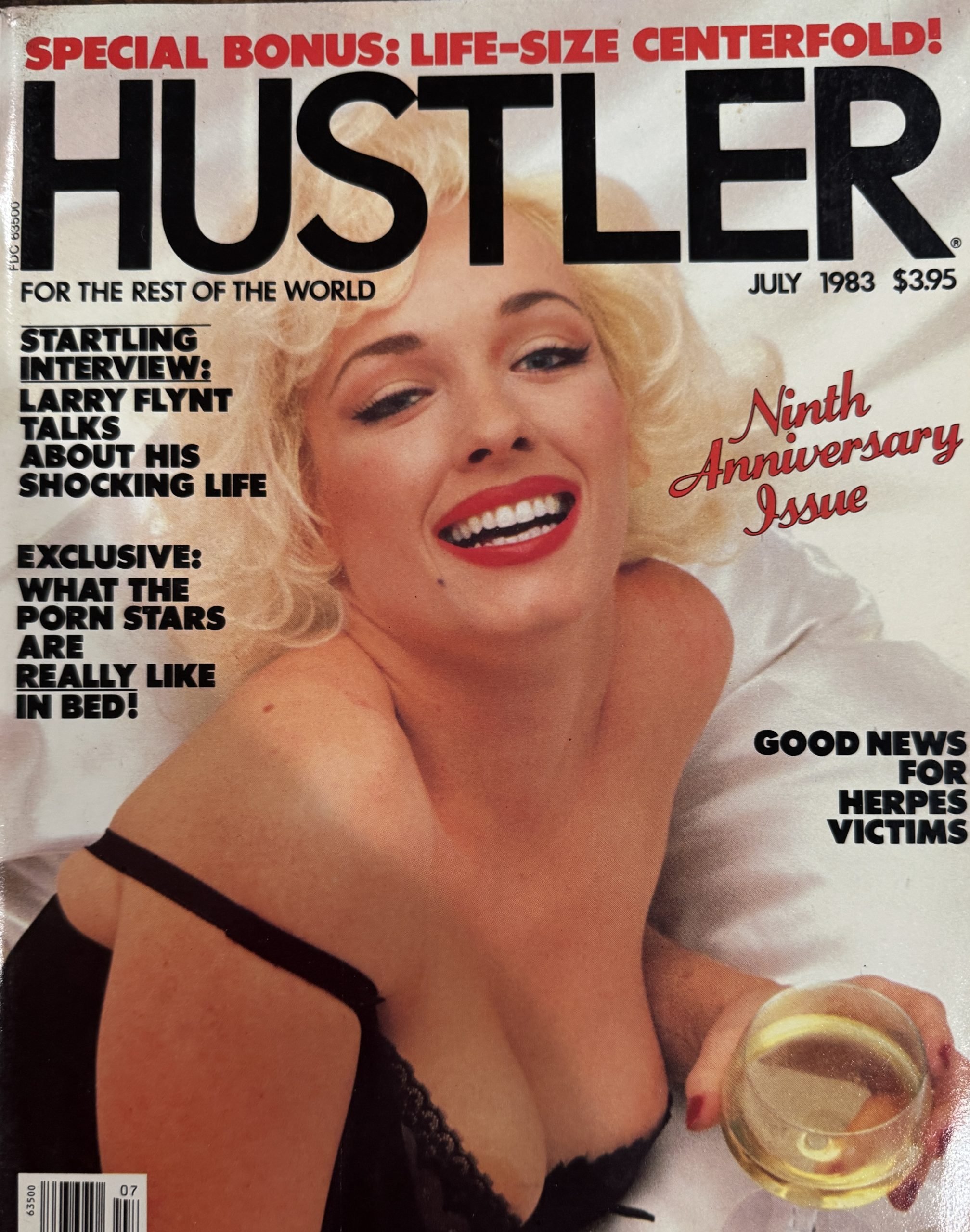 Hustler July 1983 9th Anniversary Issue *Special Life Size CF, Alexandre*